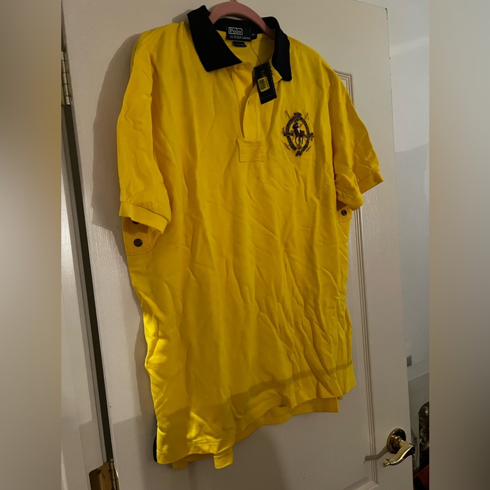 Men’s polo Ralph Lauren yellow shirt size xl